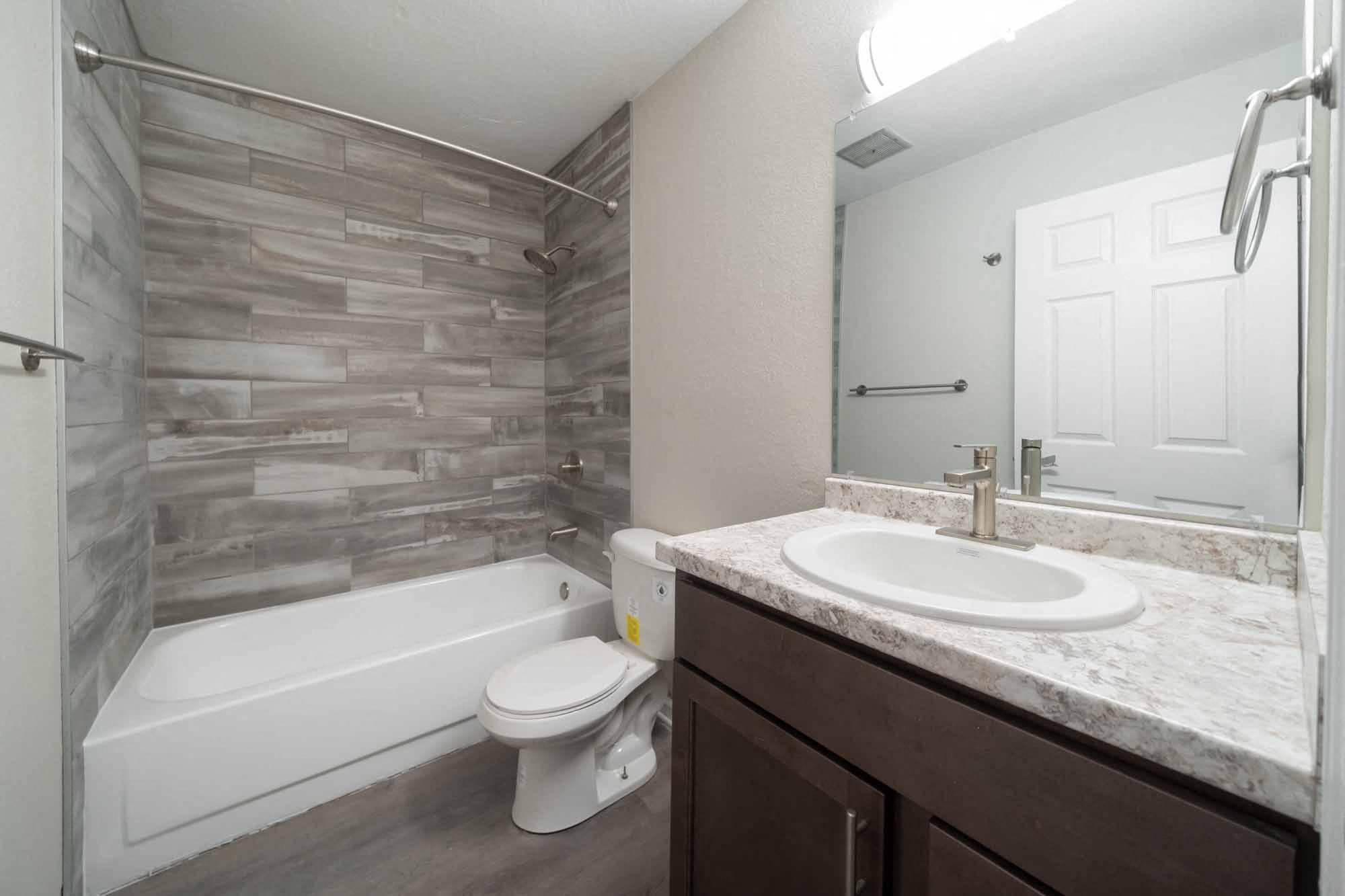 Bathroom at Alpine Slopes Apartments near Grand Rapids, MI